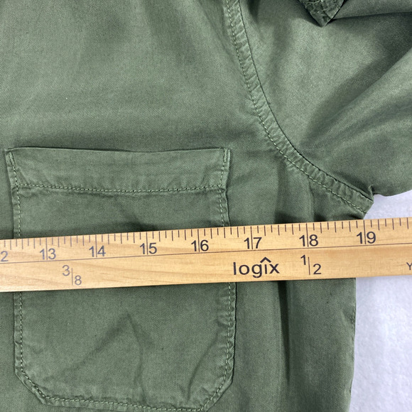 Sanctuary Jacket Womens Small Military Green Drawstring Waist Pockets Snap Up - Picture 8 of 11
